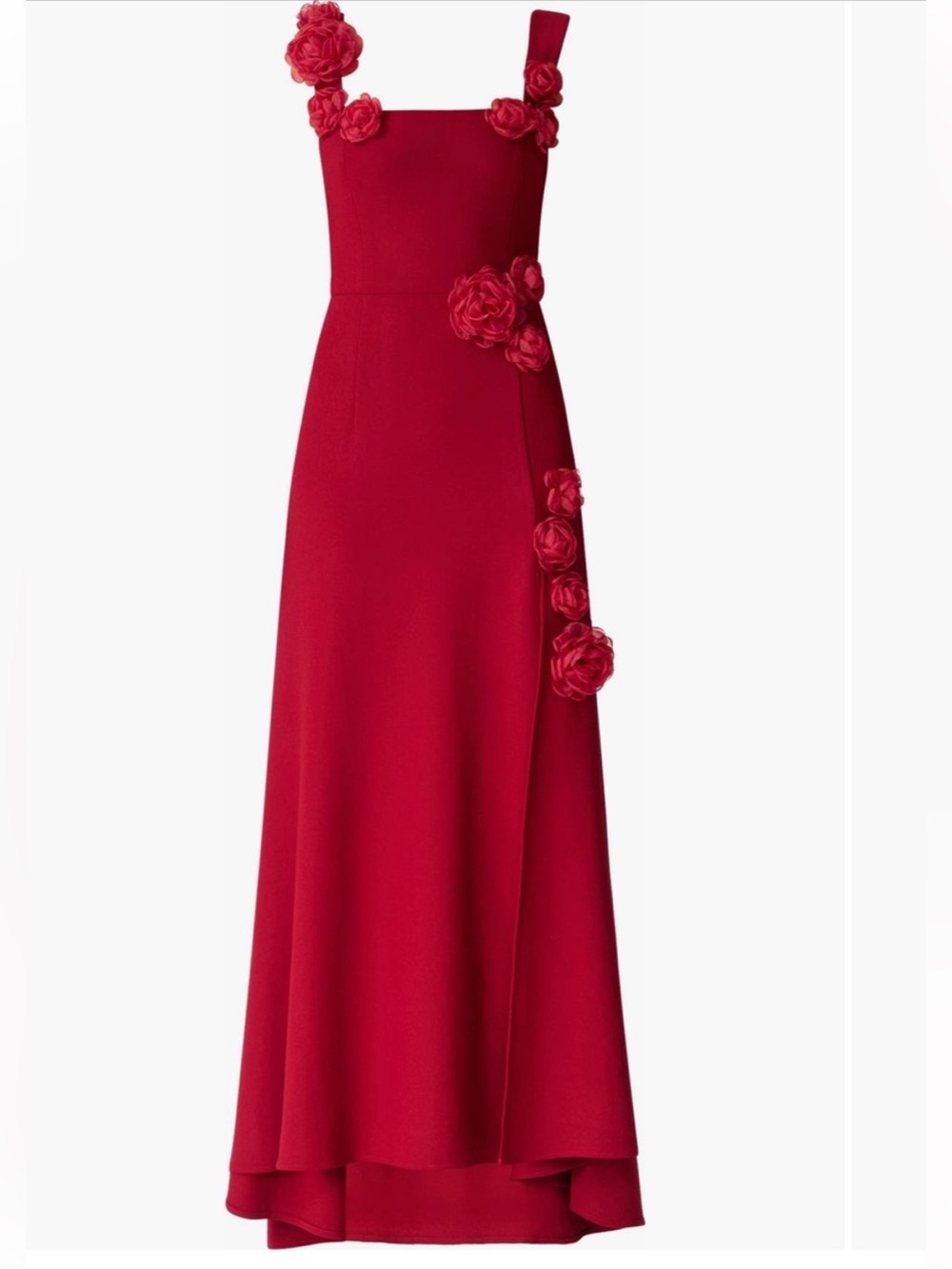 elliatt evanora red wine high low 3d floral applique maxi gown dress size XL NEW - Picture 12 of 13